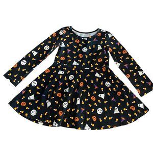 The Children’s Place 100% Cotton Black Halloween Theme Dress Size 2T